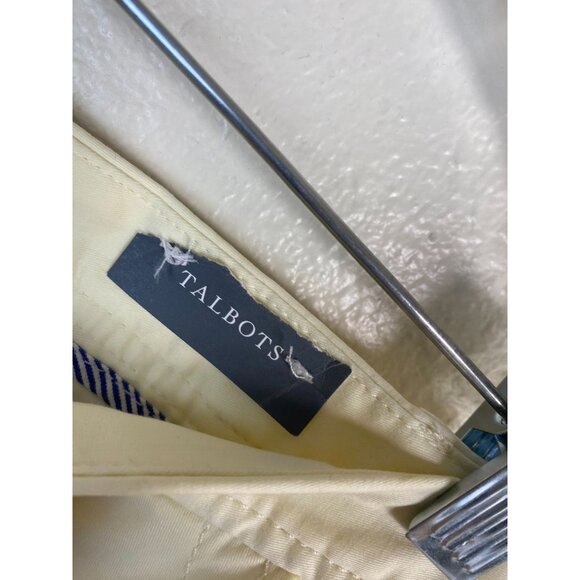 NWOT Talbots Womens Relaxed Chino Pants Lemon Embroidered Size 8 Petite Novelty - Picture 5 of 16
